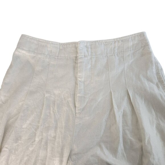 House of Harlow Linen Blend Wide Leg Dress Pants Silky Shimmer Office Siren - Picture 5 of 8